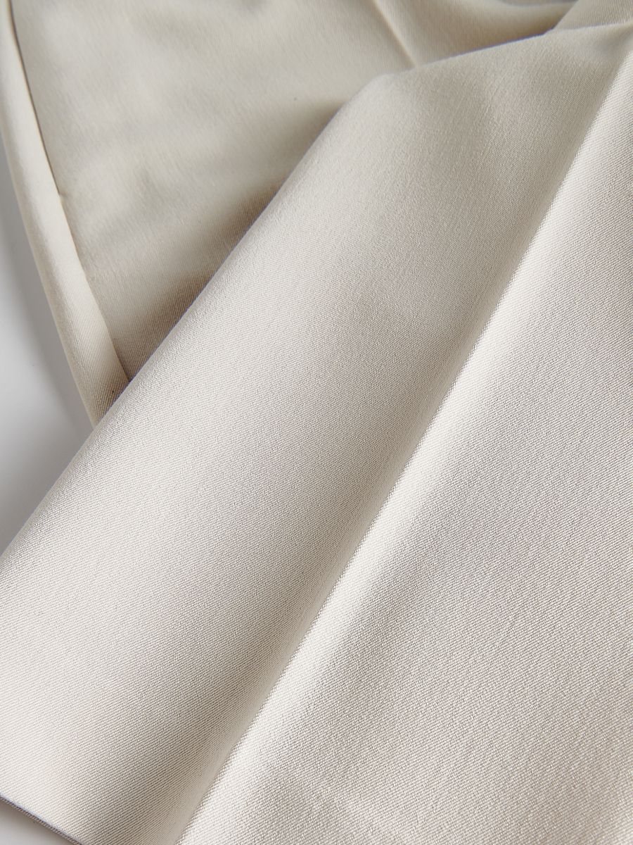 Cigarette trousers with viscose blend - beige - RESERVED - 7