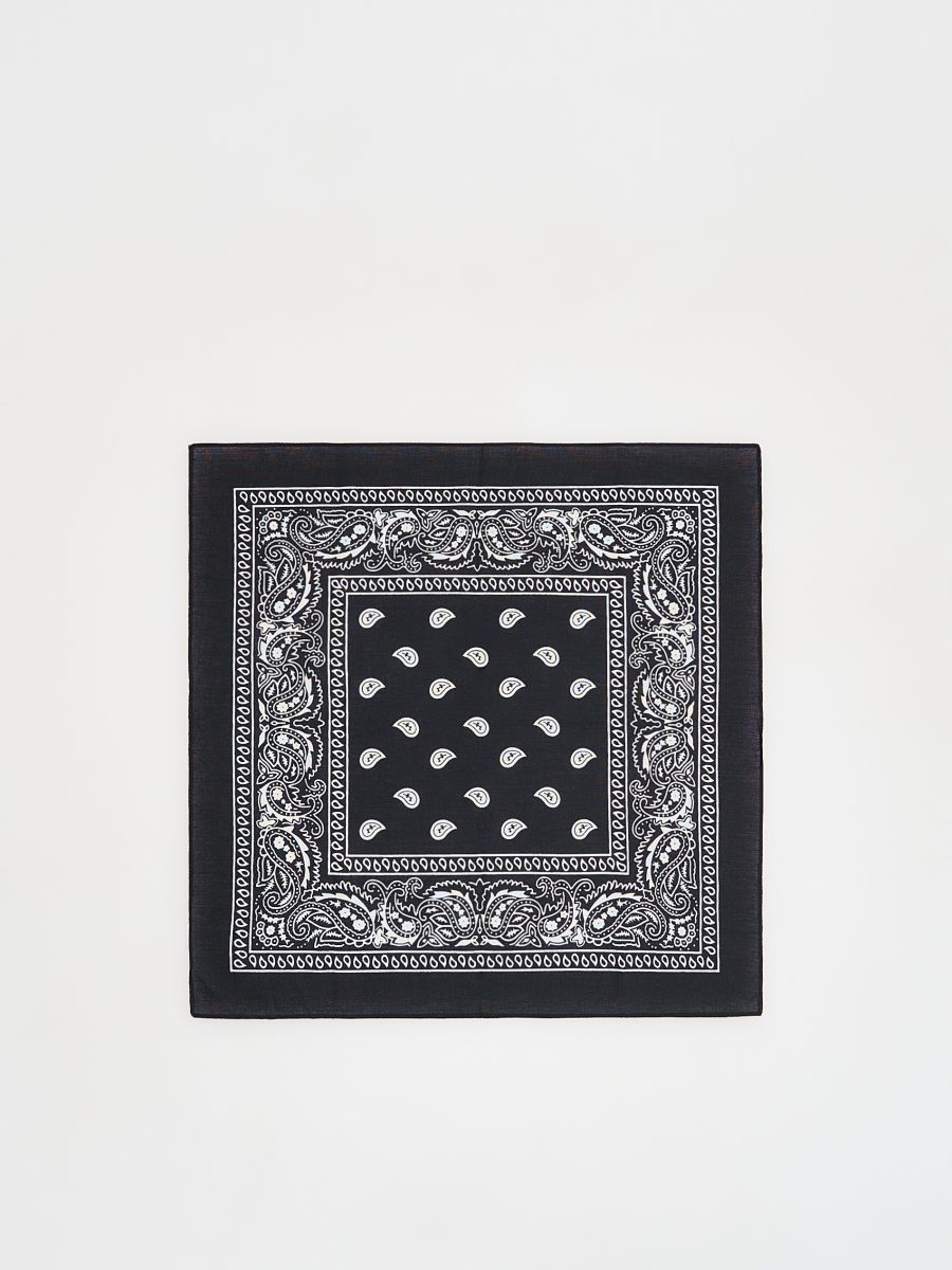 Patterned bandanna - black - RESERVED - 2
