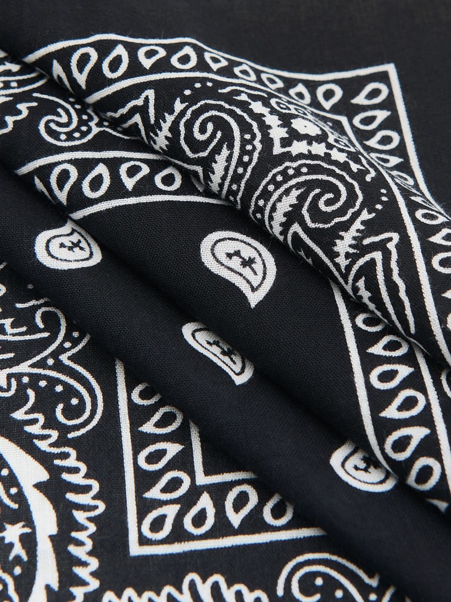Patterned bandanna - black - RESERVED - 3