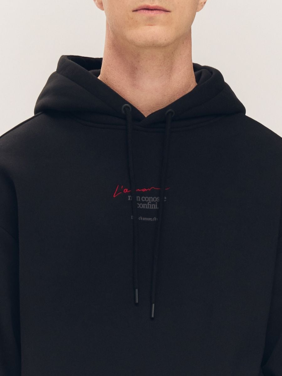 Sweatshirt with patch - black - RESERVED - 2