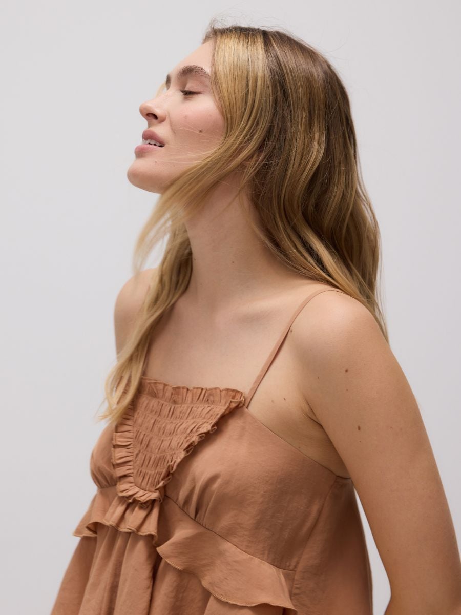 LADIES` BLOUSE - peach - RESERVED - 2