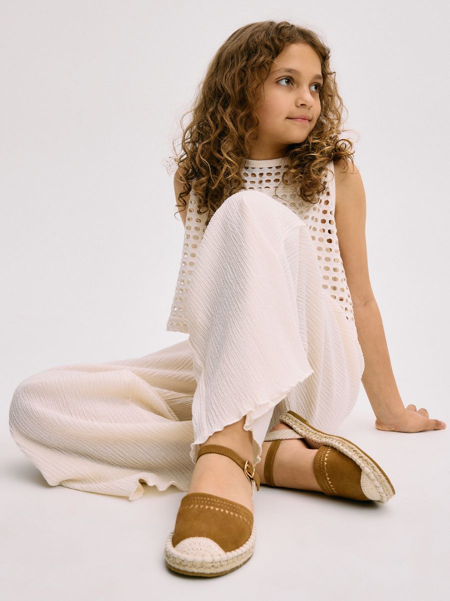 Stoffen sandalen top