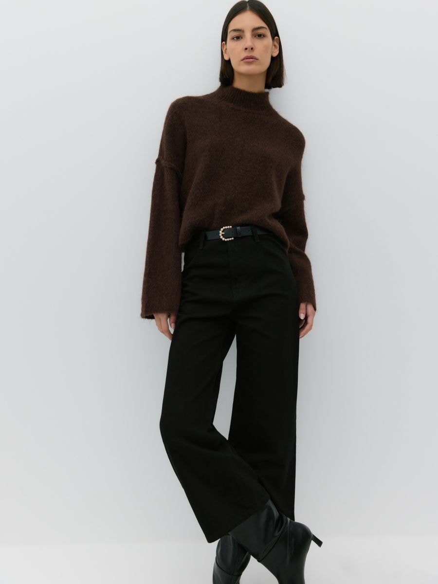 Jeans culotte neri on sale