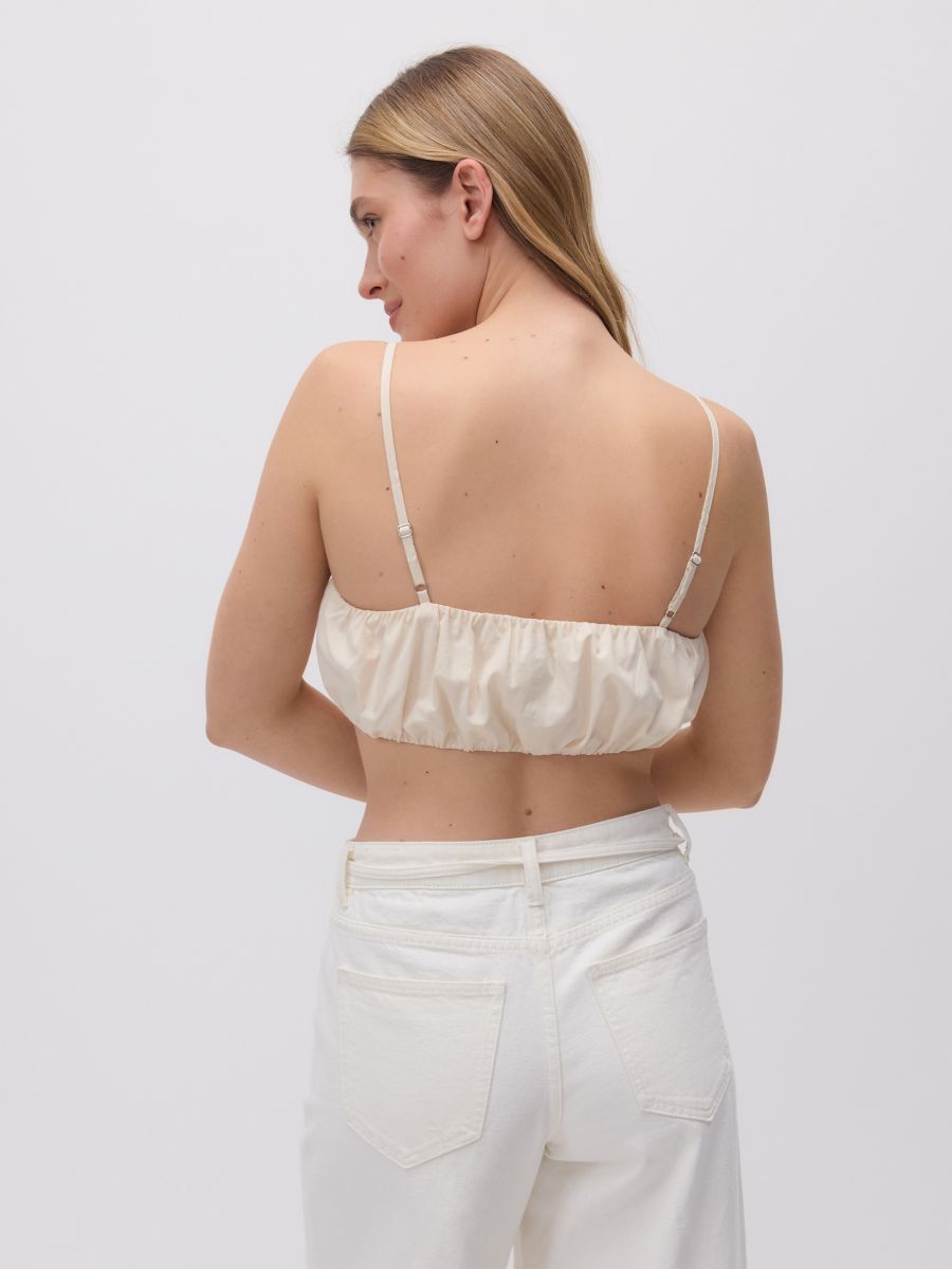 Cami crop top - cream - RESERVED - 6