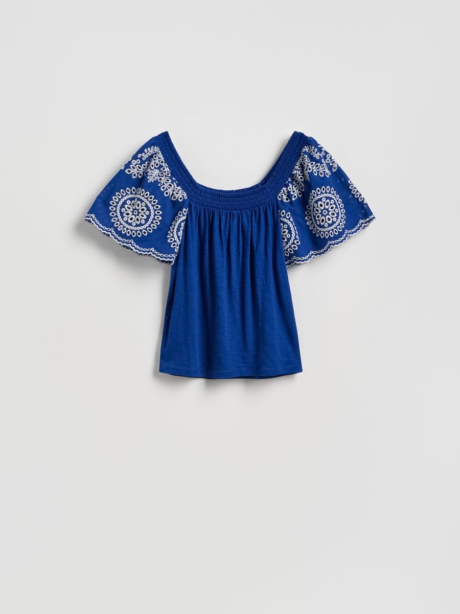 LADIES` BLOUSE - tmavomodrá - RESERVED
