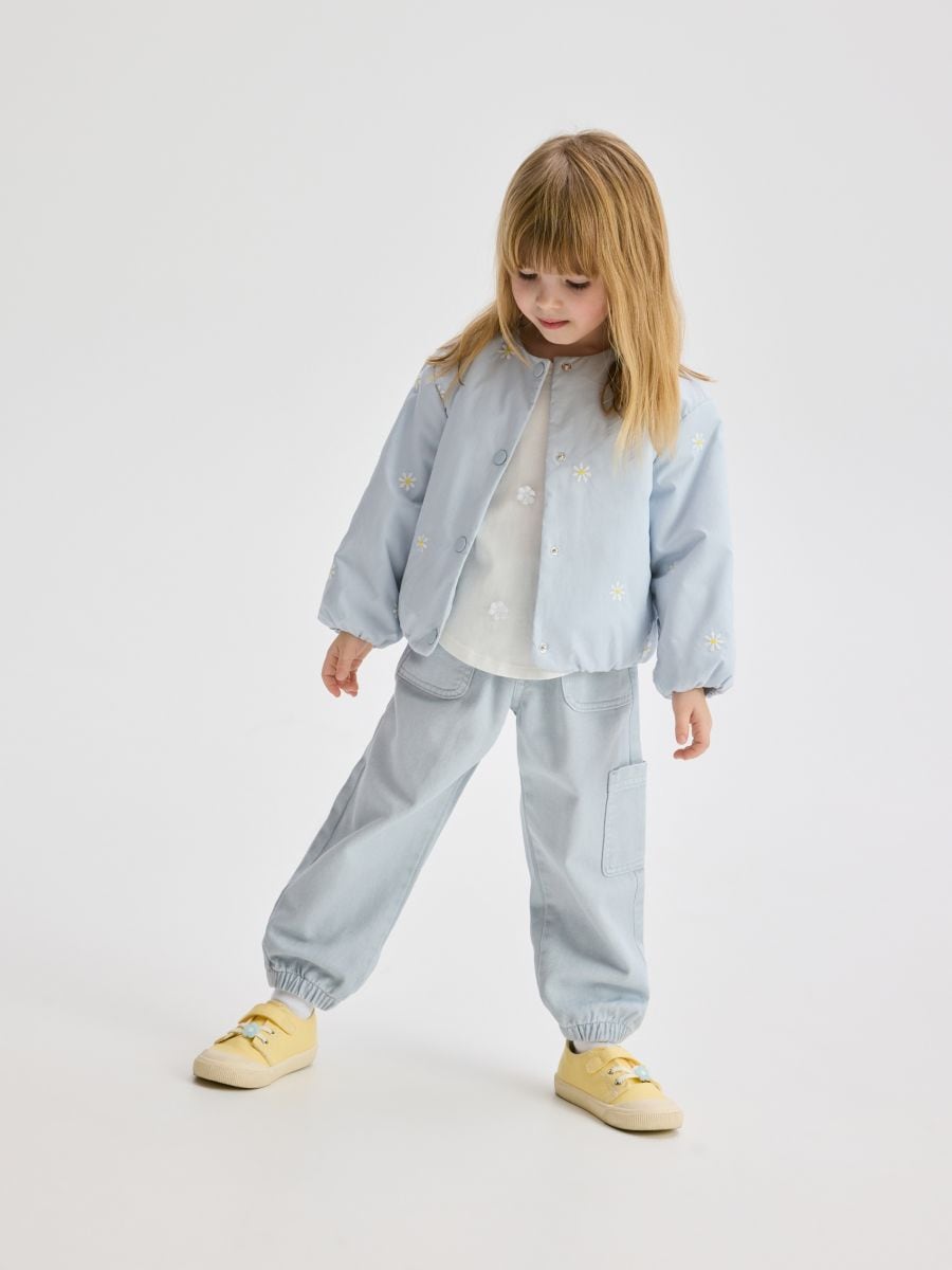 Jacket with embroidered pattern - pale blue - RESERVED - 3