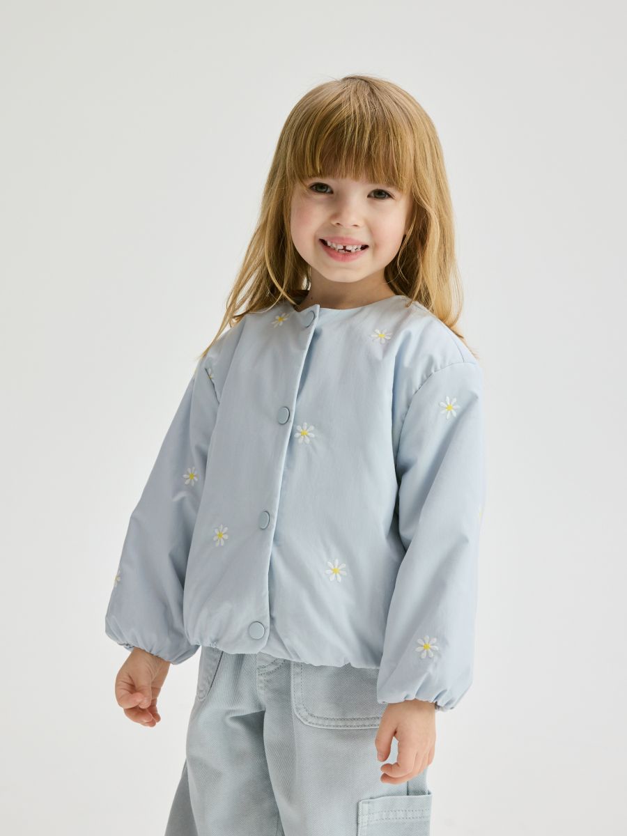 Jacket with embroidered pattern - pale blue - RESERVED - 4