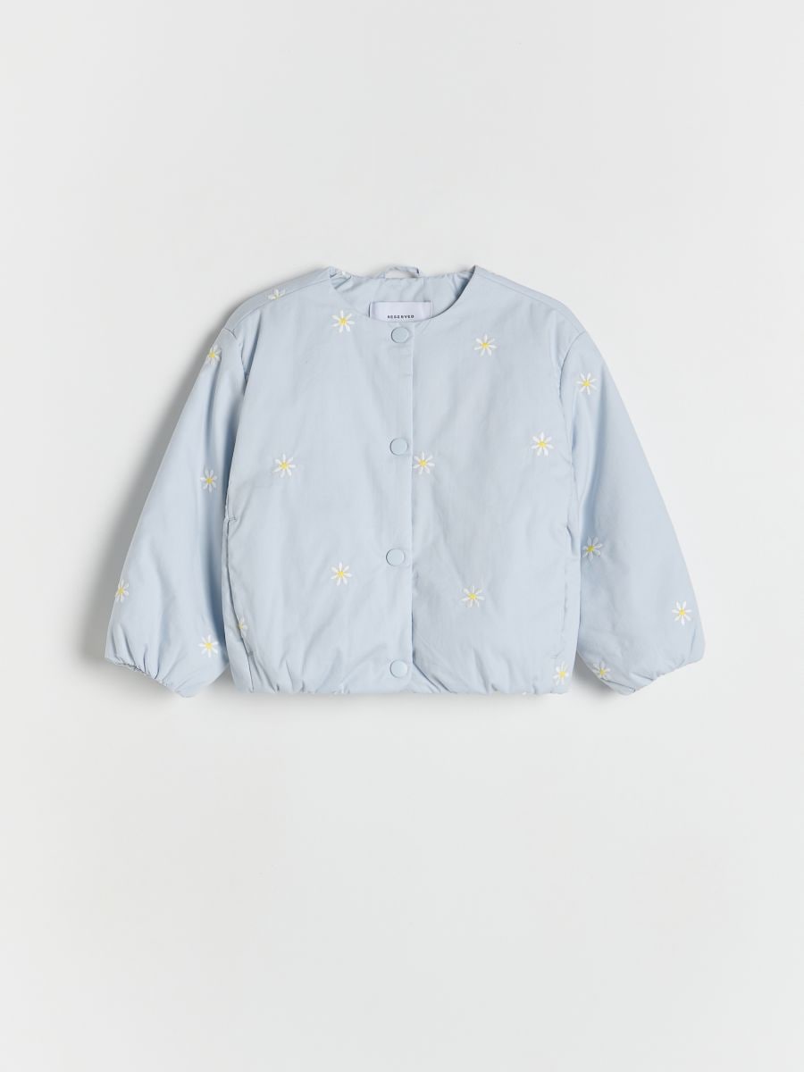 Jacket with embroidered pattern - pale blue - RESERVED - 3