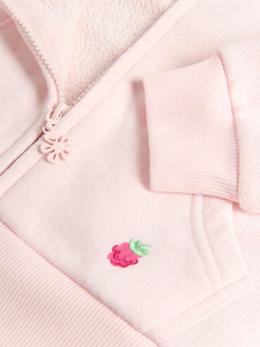 Sweat en coton brodé - rose pastel - RESERVED - 5