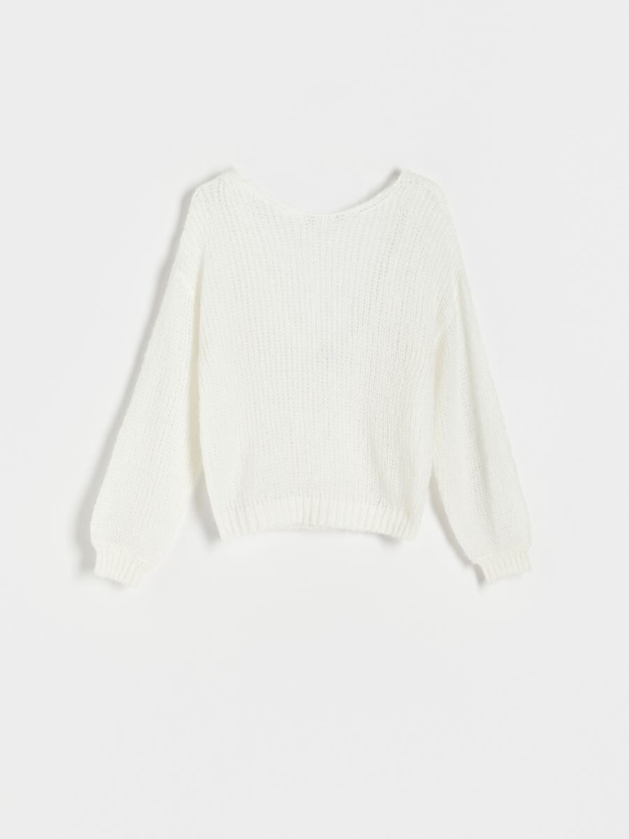 Openwork jumper with wool blend - white - RESERVED - 4