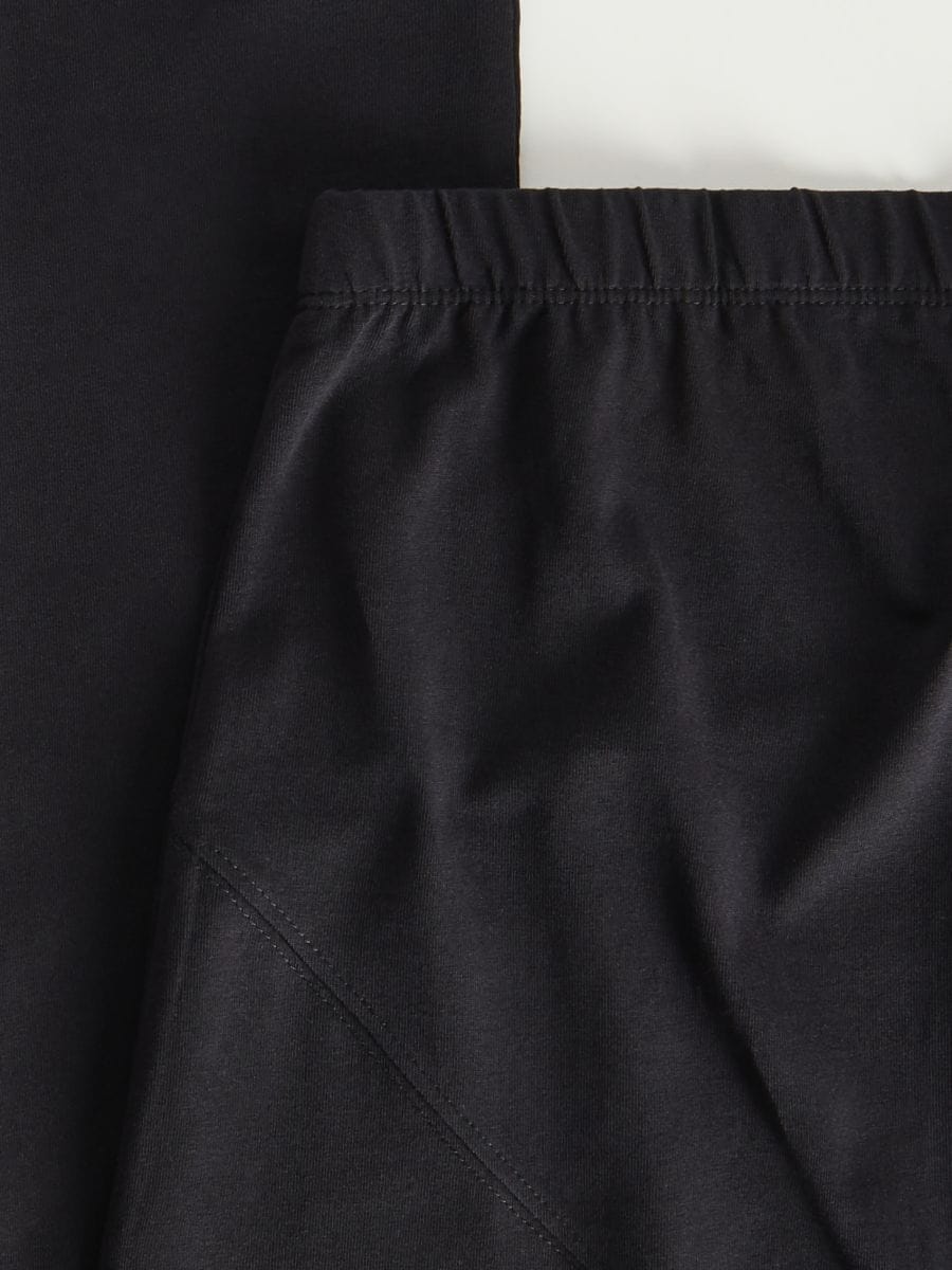 Bawełniane legginsy - czarny - RESERVED - 3