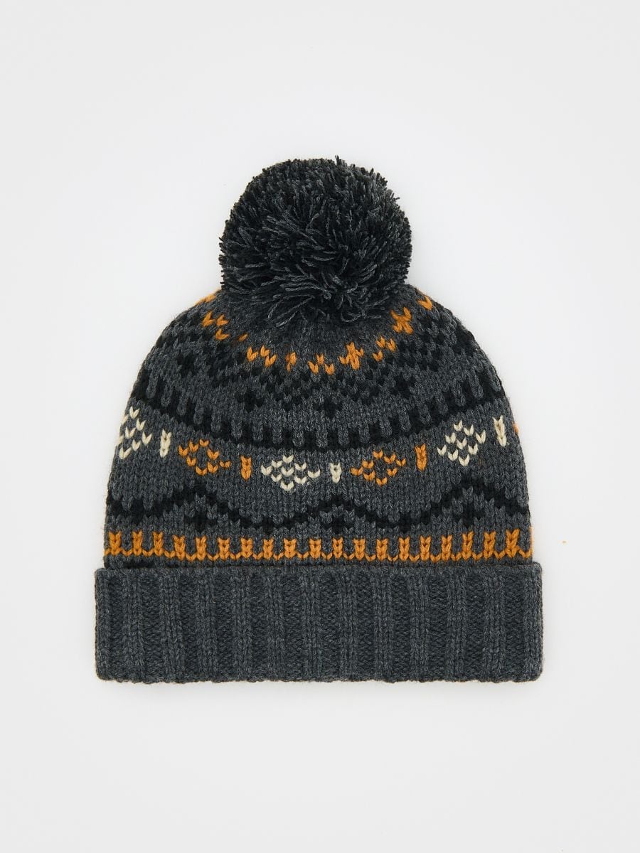 Beanie with pom pom - multicolor - RESERVED - 3