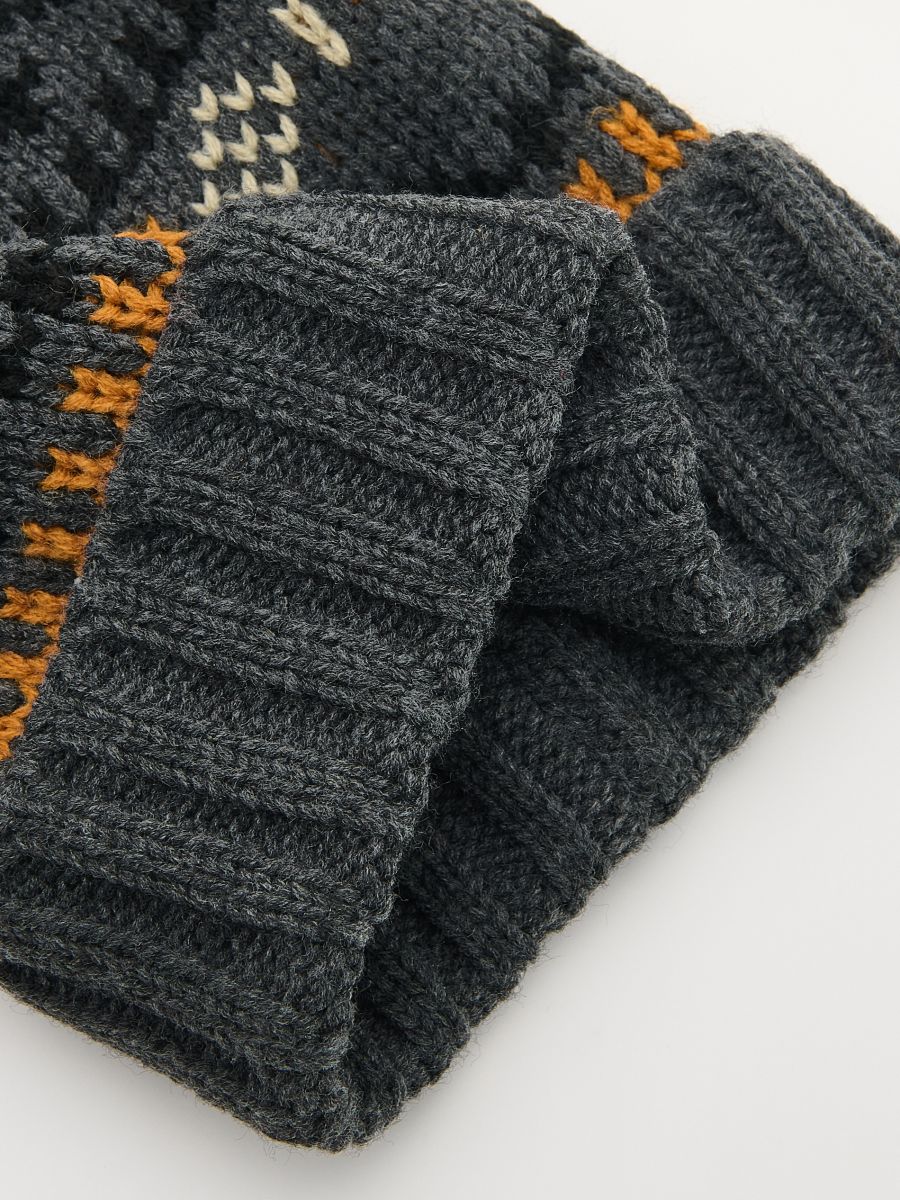 Beanie with pom pom - multicolor - RESERVED - 2