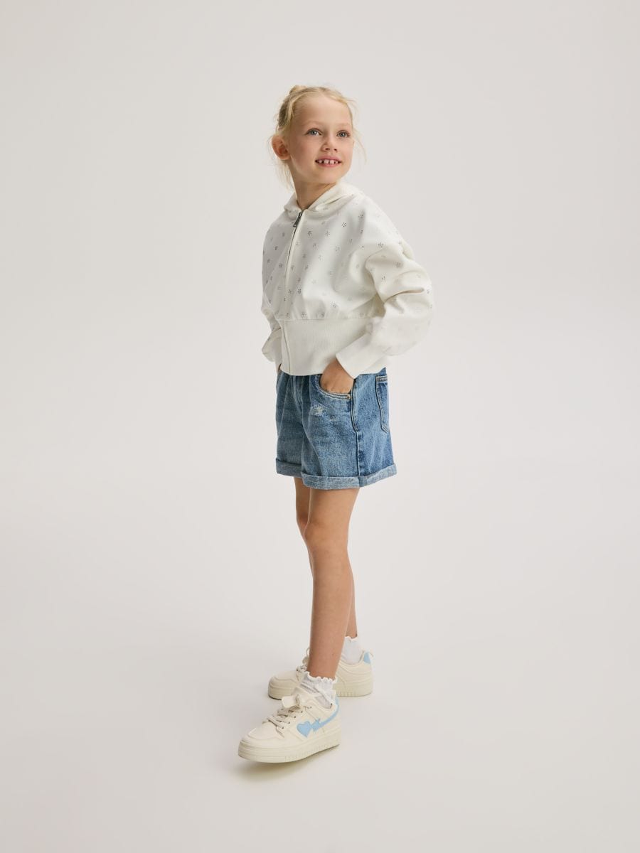 GIRLS` JOGGING TOP - cream - RESERVED - 2