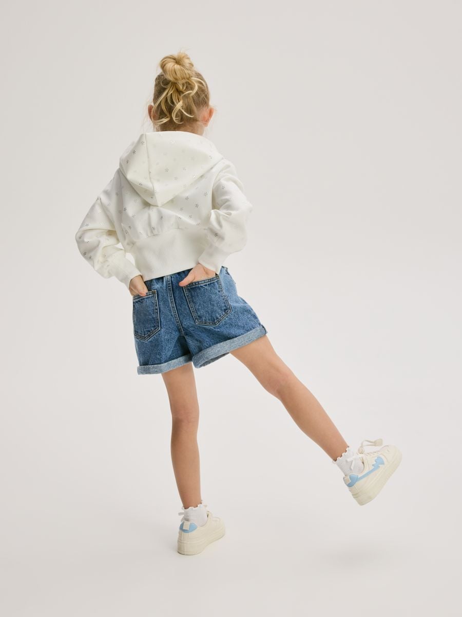 GIRLS` JOGGING TOP - cream - RESERVED - 3