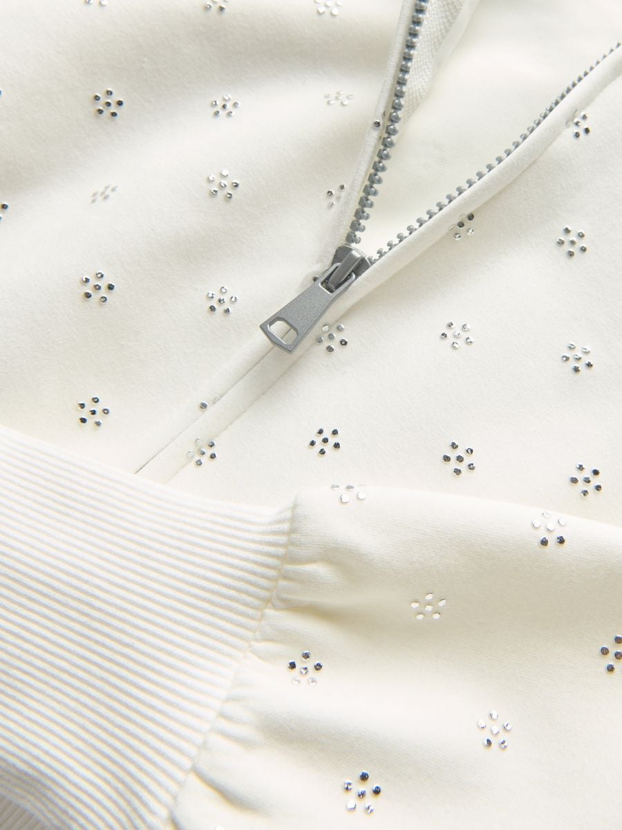 GIRLS` JOGGING TOP - cream - RESERVED - 6