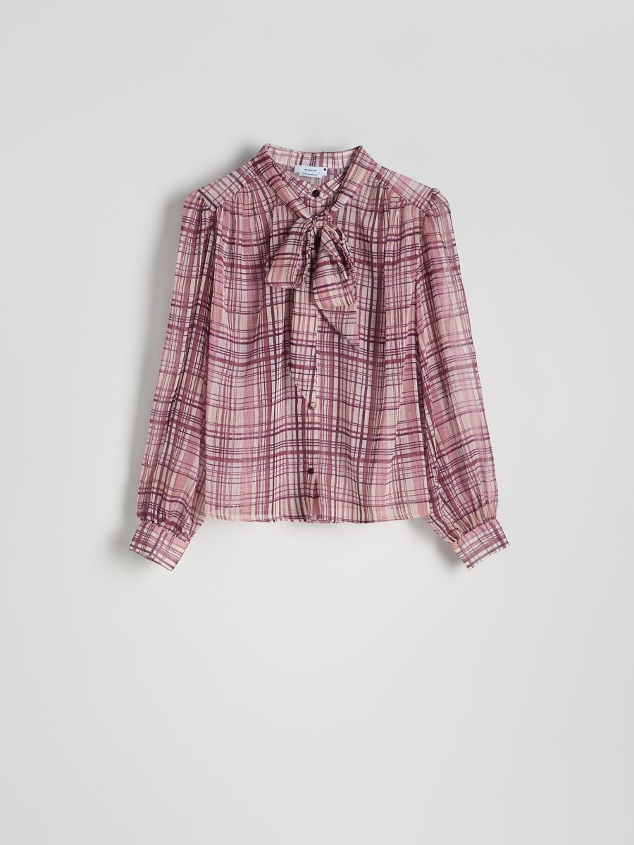 Bluse mit dekorativem Bindedetail - bunt - RESERVED - 5