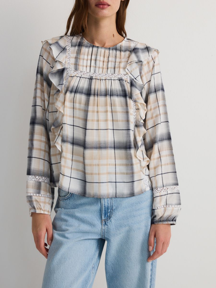 Ruffle blouse - multicolor - RESERVED - 2
