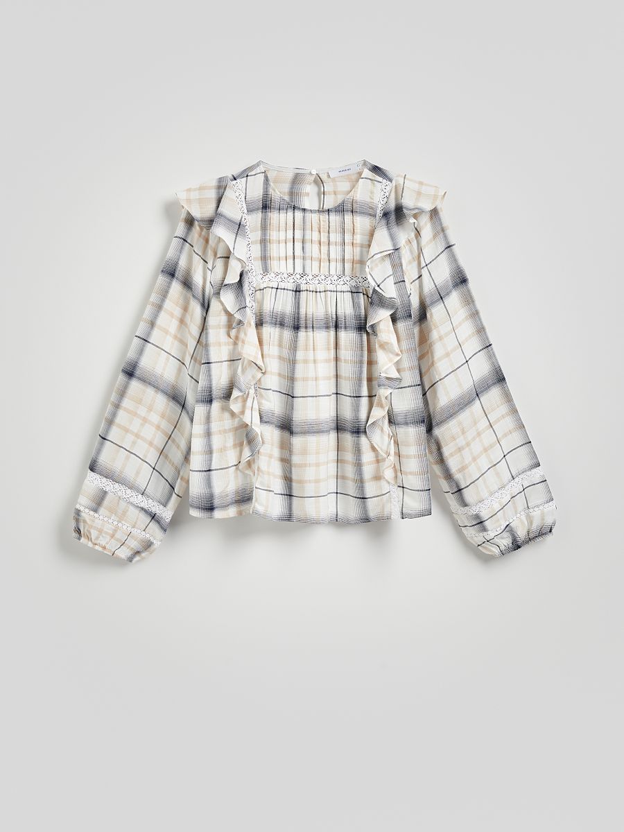 Ruffle blouse - multicolor - RESERVED - 6
