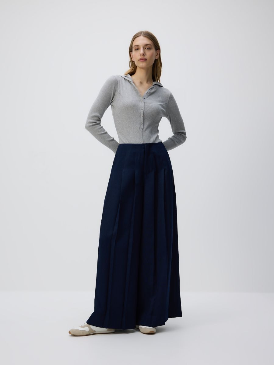 Pleated trousers - navy - RESERVED - 4