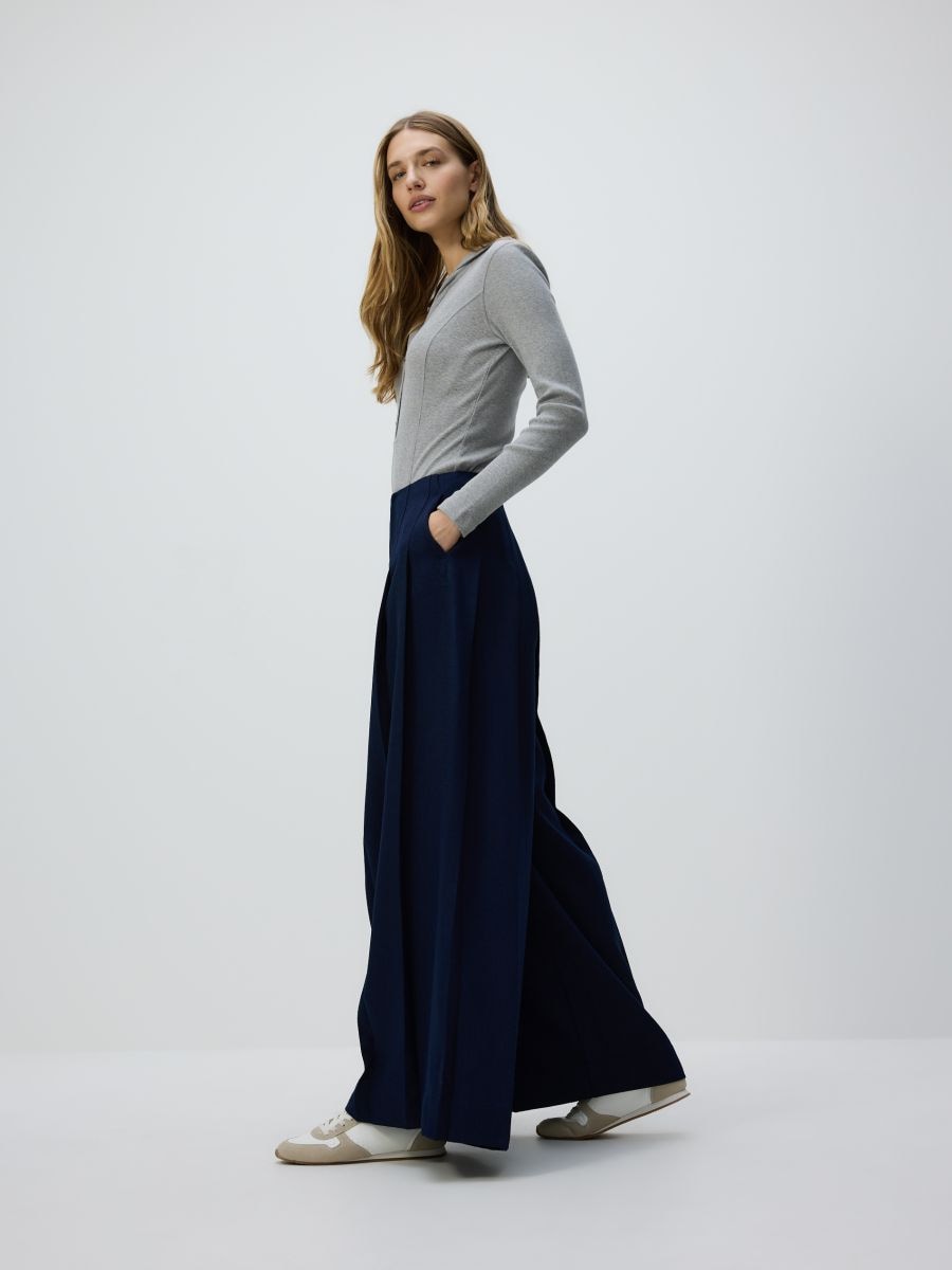 Pleated trousers - navy - RESERVED - 7