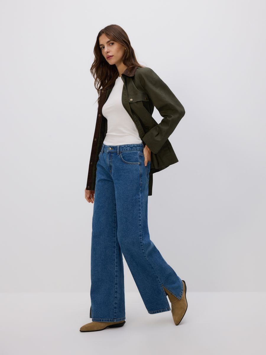 Ripped straight jeans - blue jeans - RESERVED