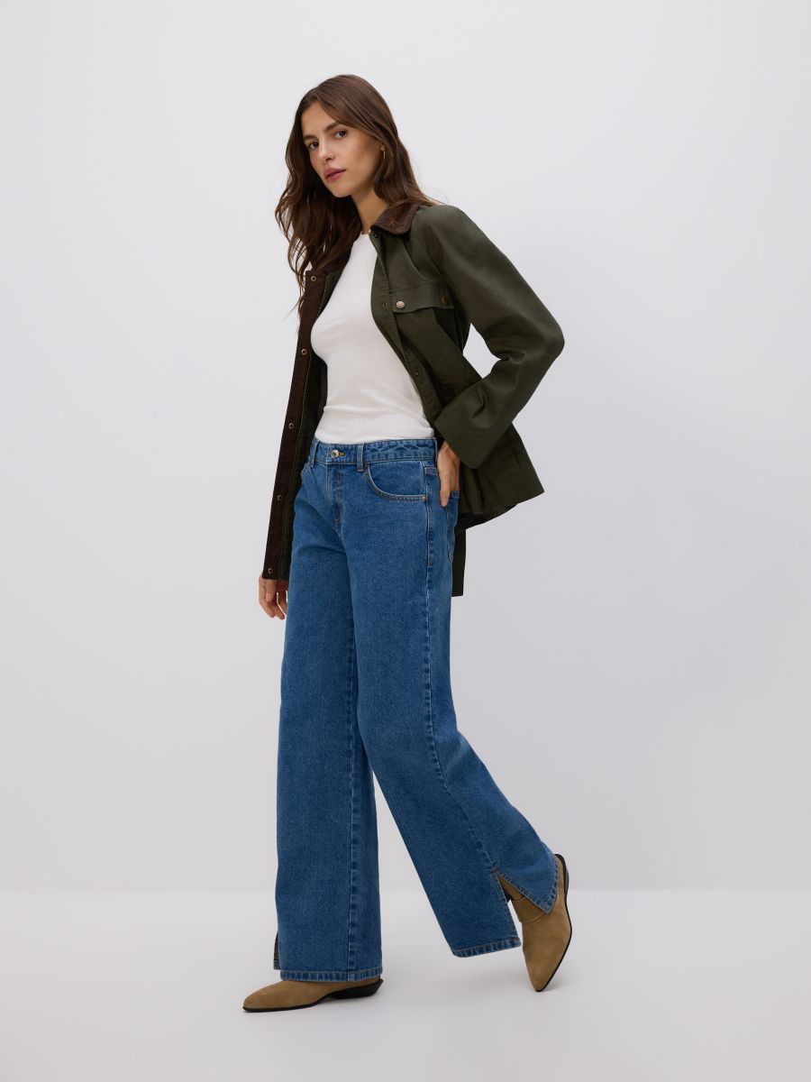 Ripped straight jeans - blue jeans - RESERVED