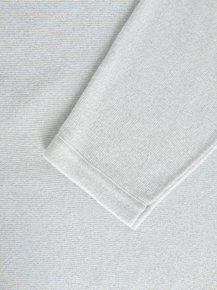 Jersey top with metallic effect - silver - RESERVED - 4
