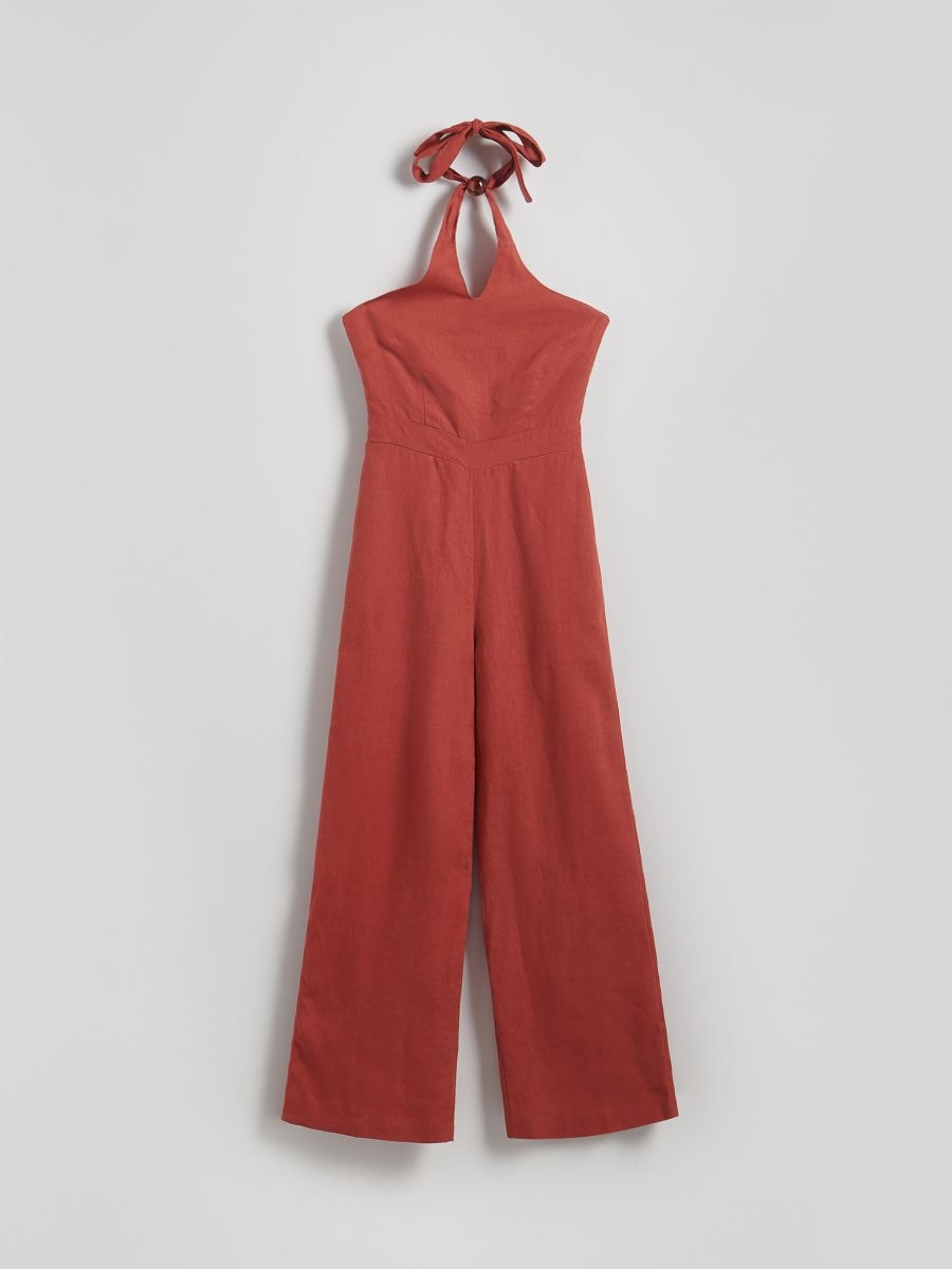 Linen jumpsuit - copper - RESERVED - 6