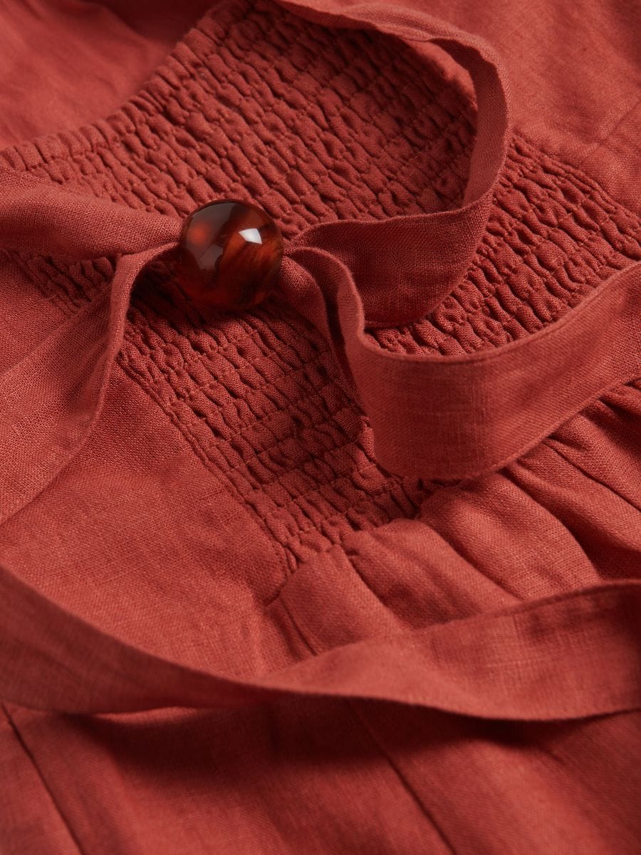 Linen jumpsuit - copper - RESERVED - 7