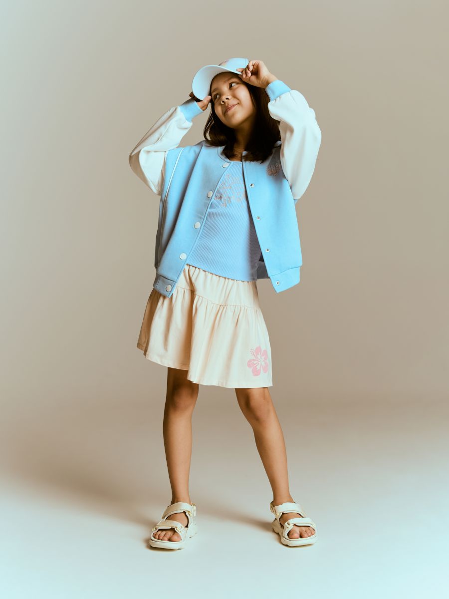 Top with ornamental straps - light blue - RESERVED - 2
