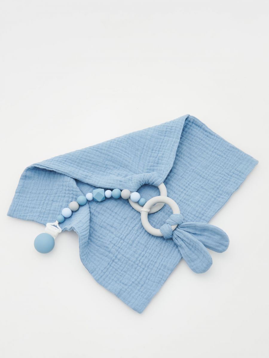 Nappy with toy - steel blue - RESERVED - 2
