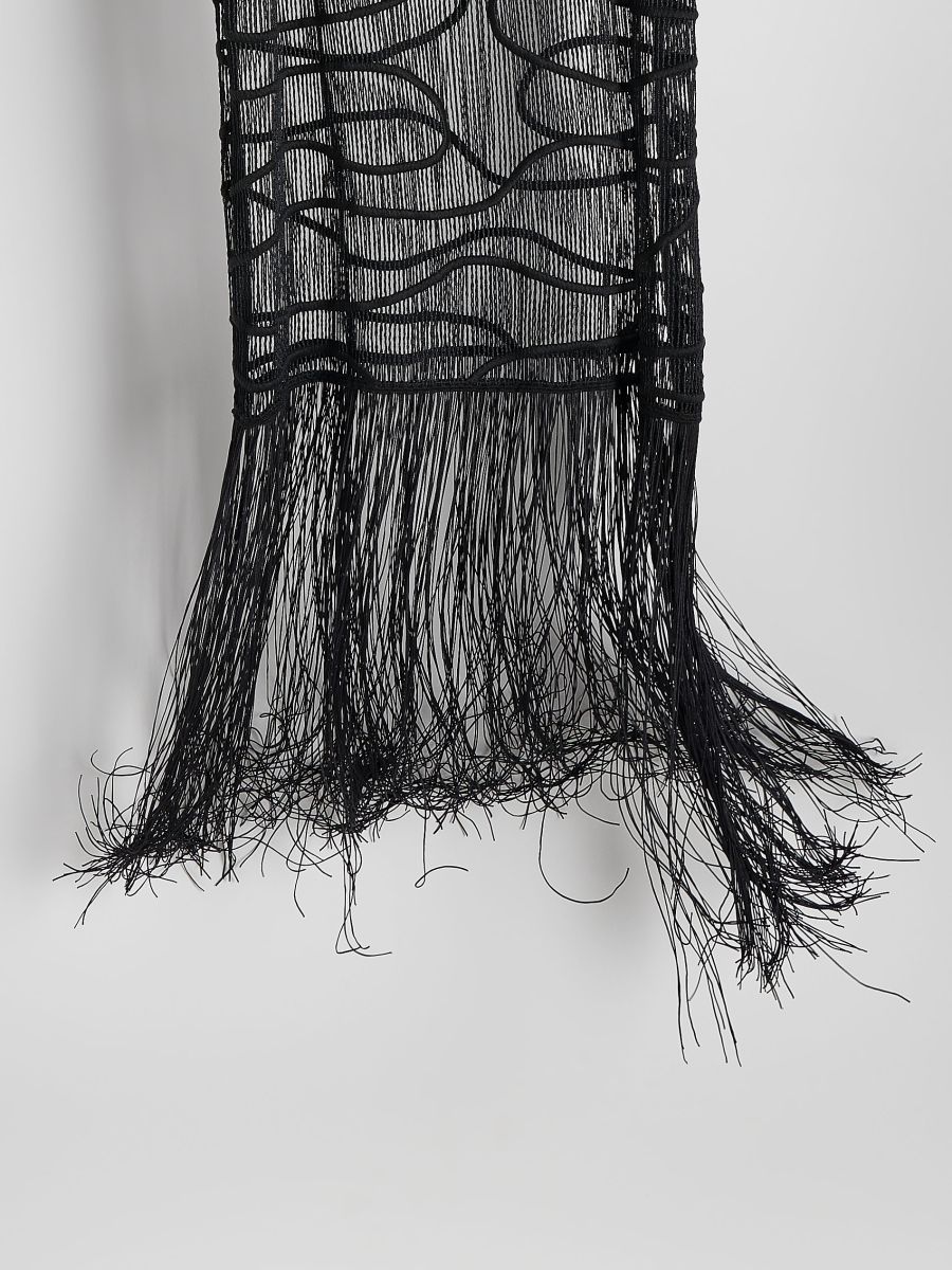Cache-maillot de plage maxi à franges - Noir - RESERVED - 11