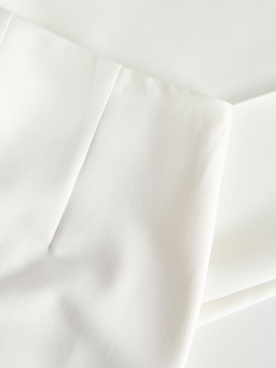 Culotte trousers with viscose blend - white - RESERVED - 6