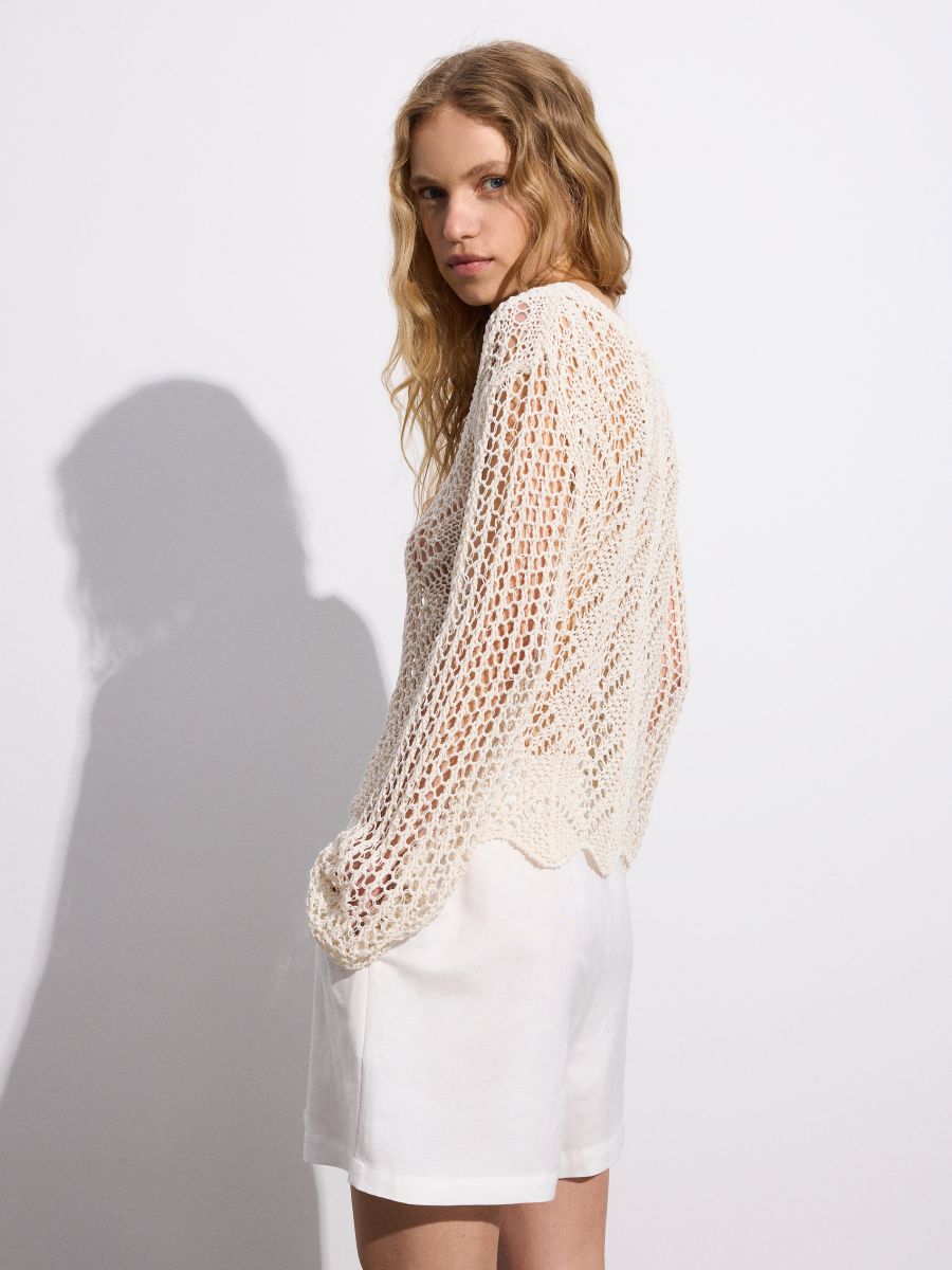Openwork jumper - cream - RESERVED - 2