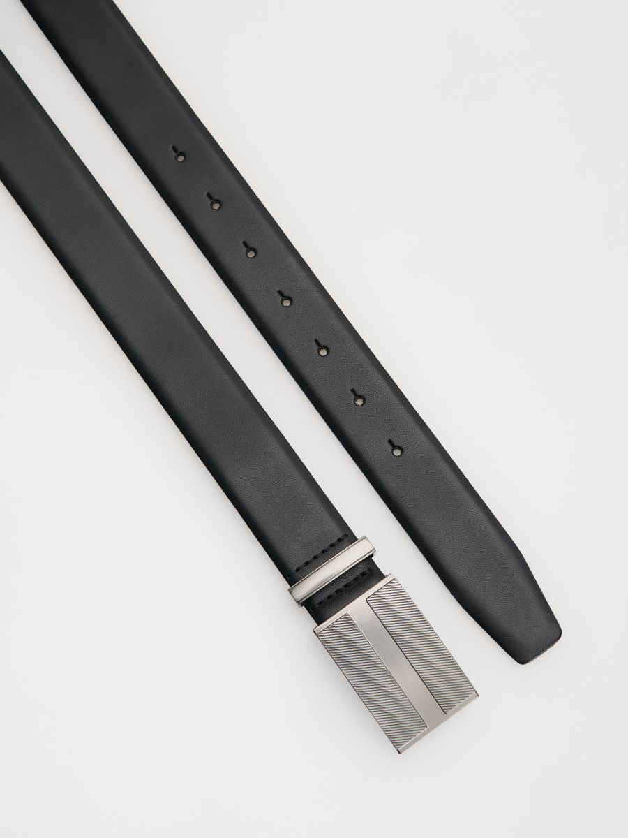 Combined materials belt - black - RESERVED - 2