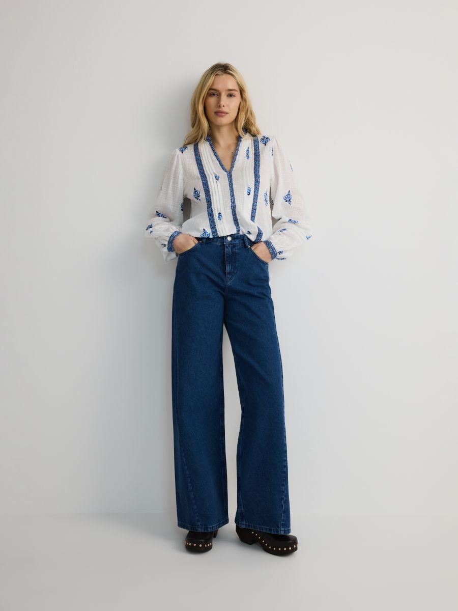 LADIES` BLOUSE - plava - RESERVED - 5