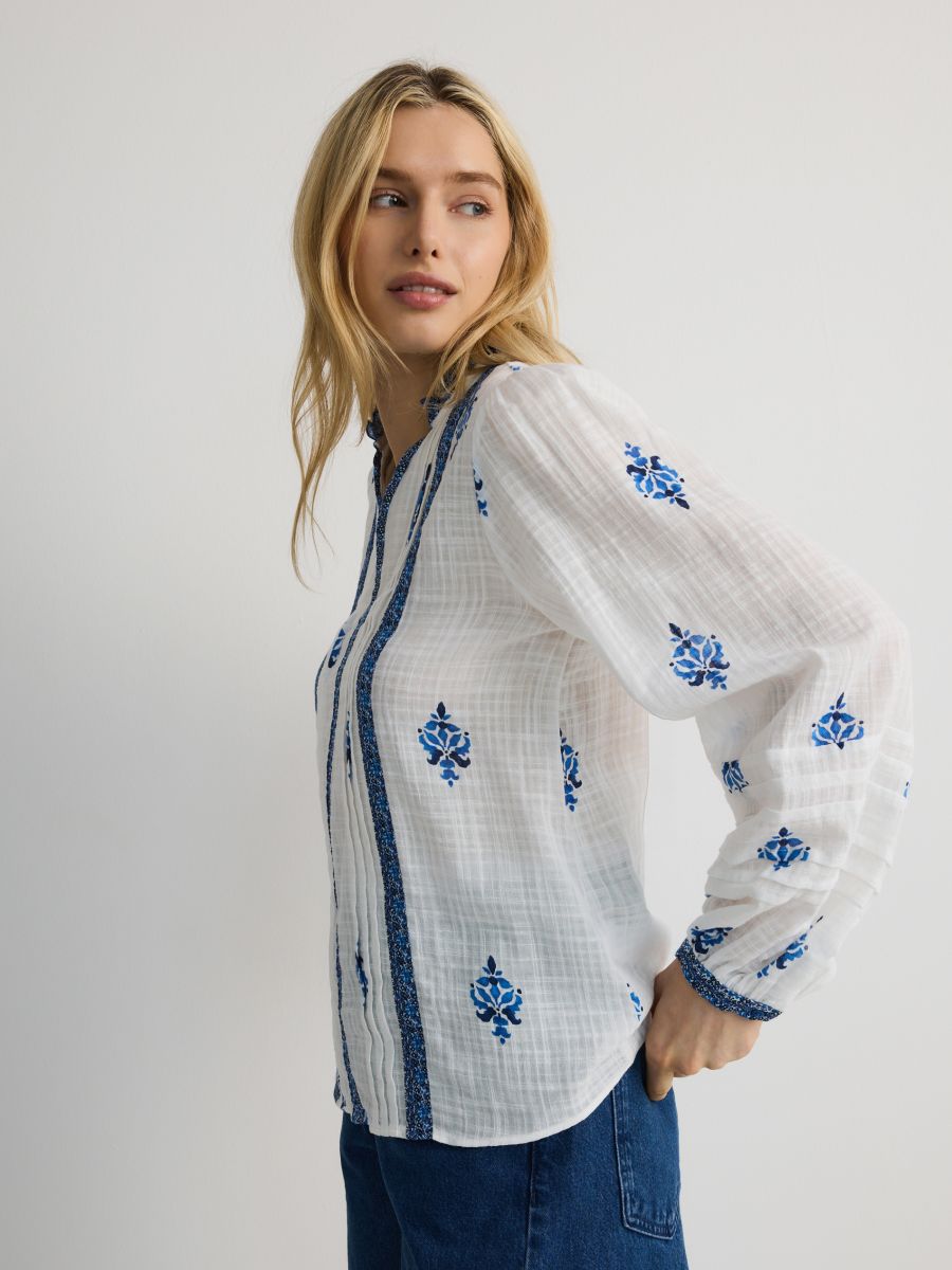 LADIES` BLOUSE - plava - RESERVED - 6