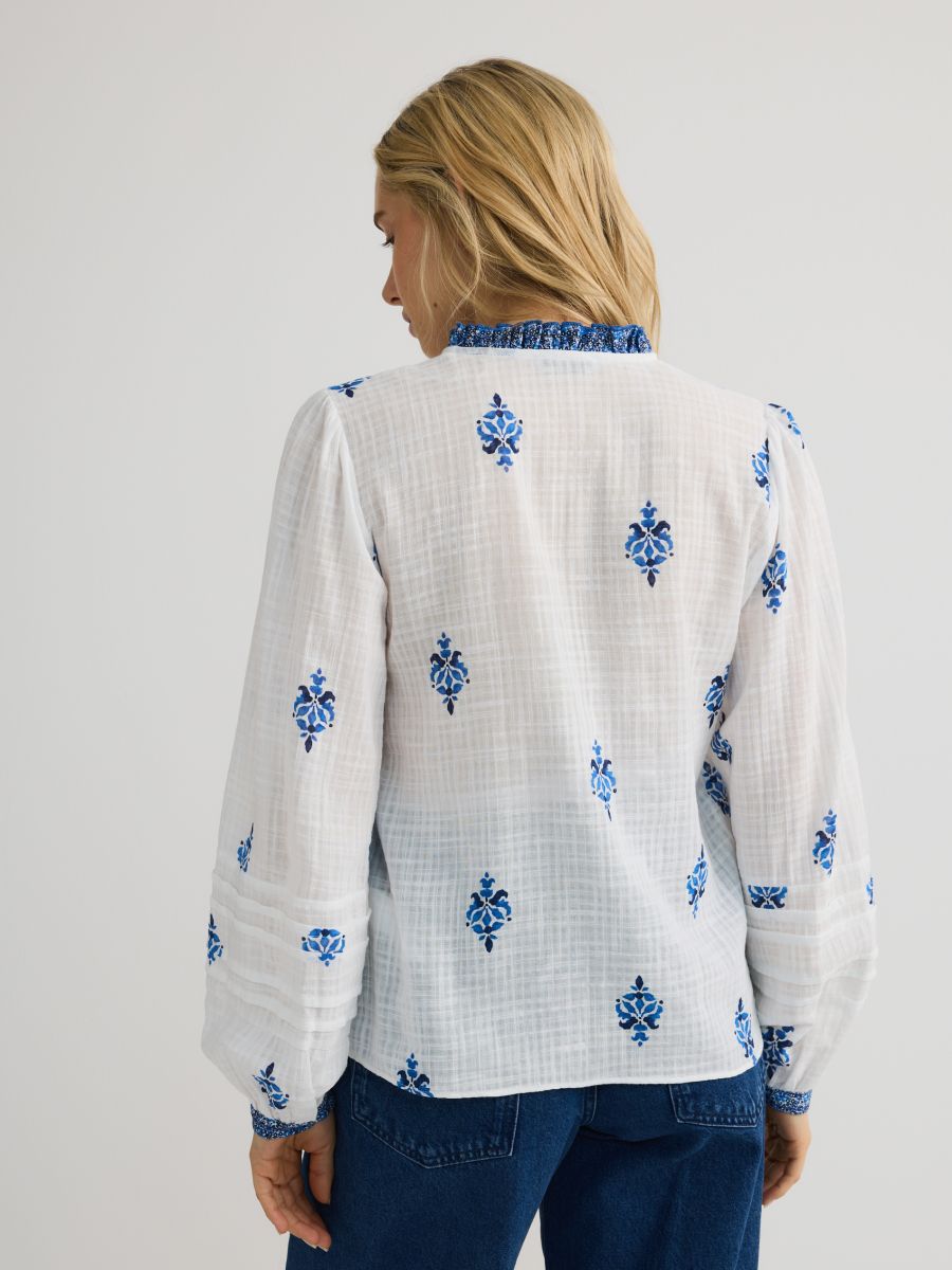 LADIES` BLOUSE - plava - RESERVED - 7
