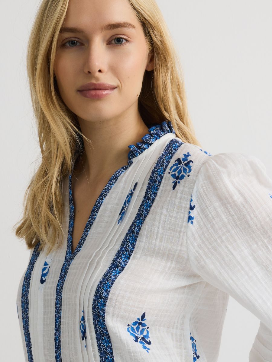 LADIES` BLOUSE - plava - RESERVED - 9