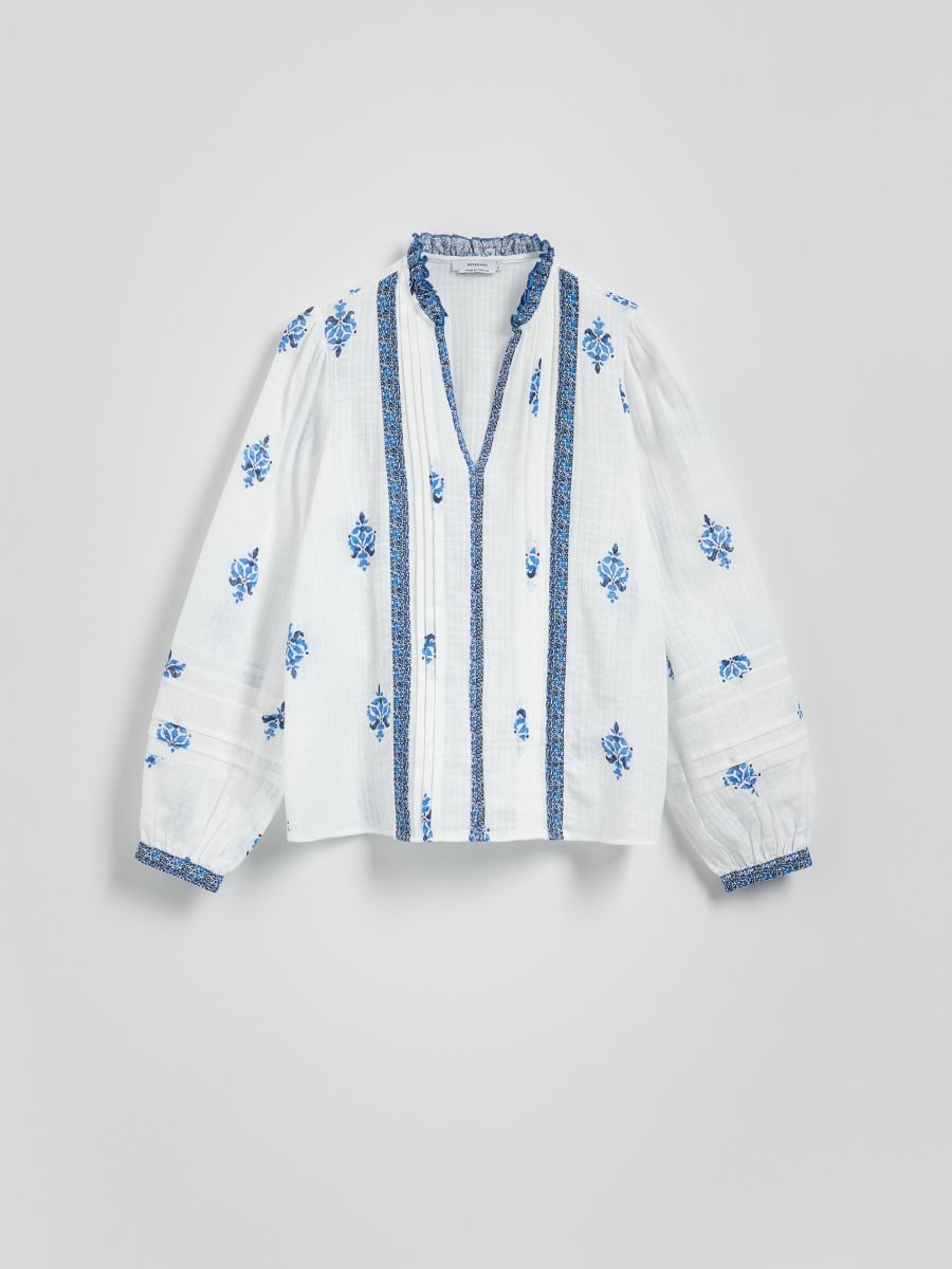 LADIES` BLOUSE - plava - RESERVED - 3