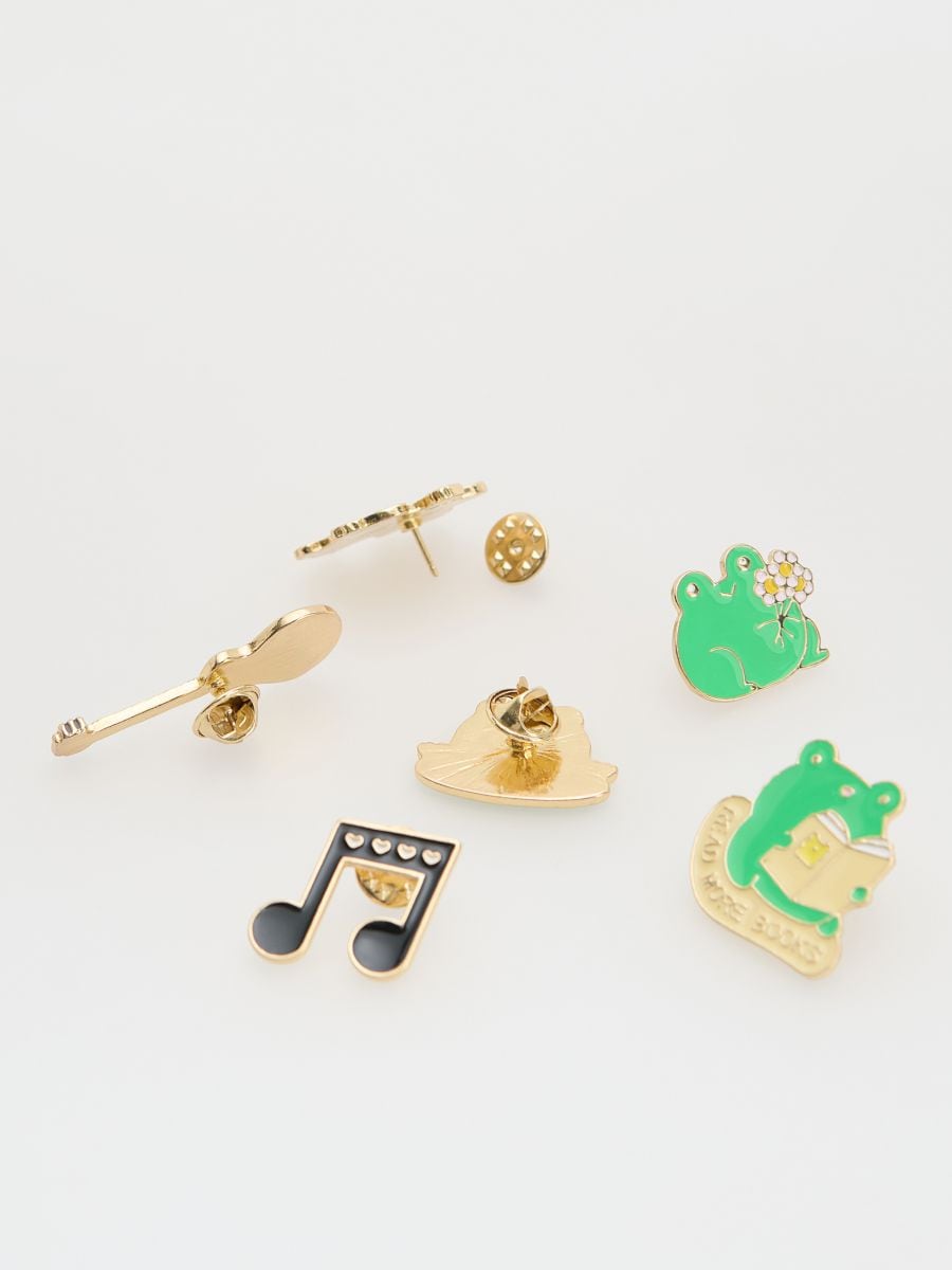 Set of colorful pins - green - RESERVED - 2