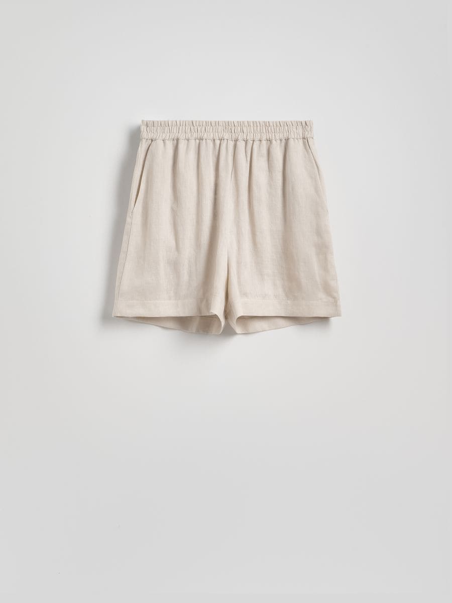 Linen shorts - beige - RESERVED - 2
