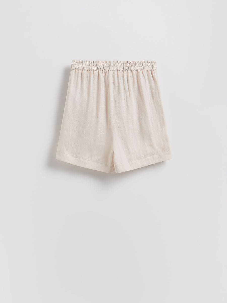 Linen shorts - beige - RESERVED - 4