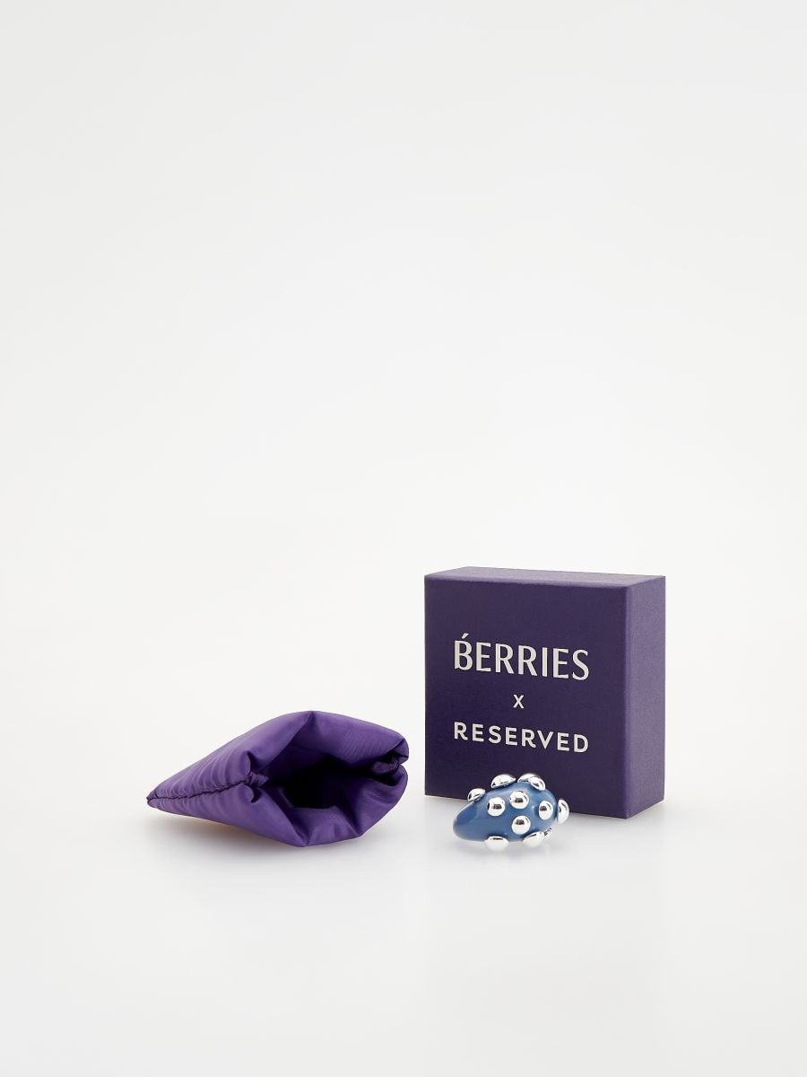 Ring with stud detailing - light blue - RESERVED - 3