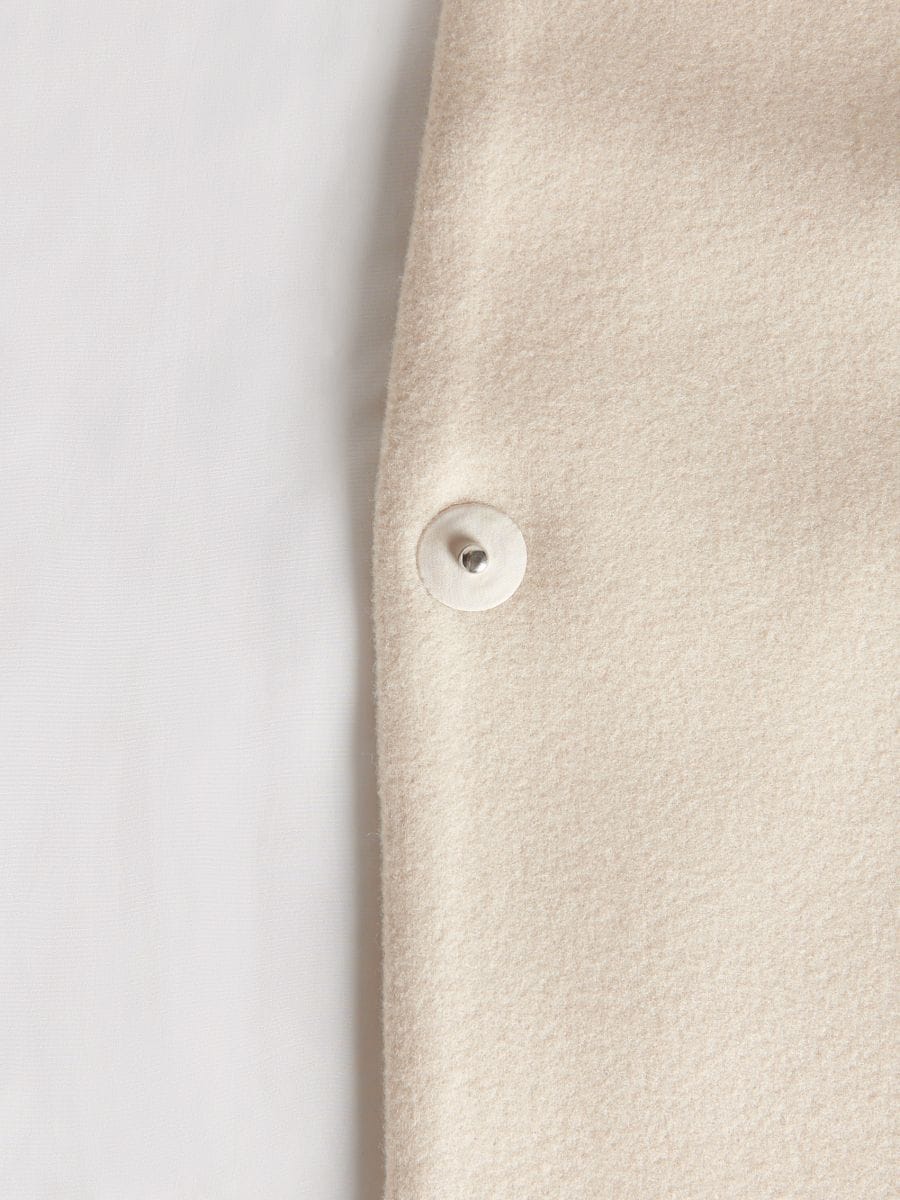 Coat with belt - cream - RESERVED - 6