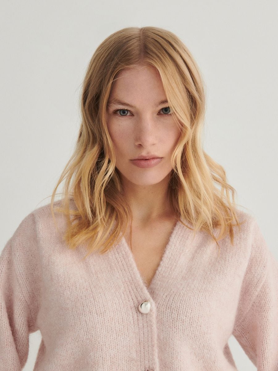 Jumper with decorative buttons - rose - RESERVED - 2