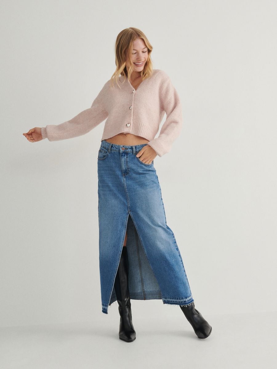 Jumper with decorative buttons - rose - RESERVED - 3