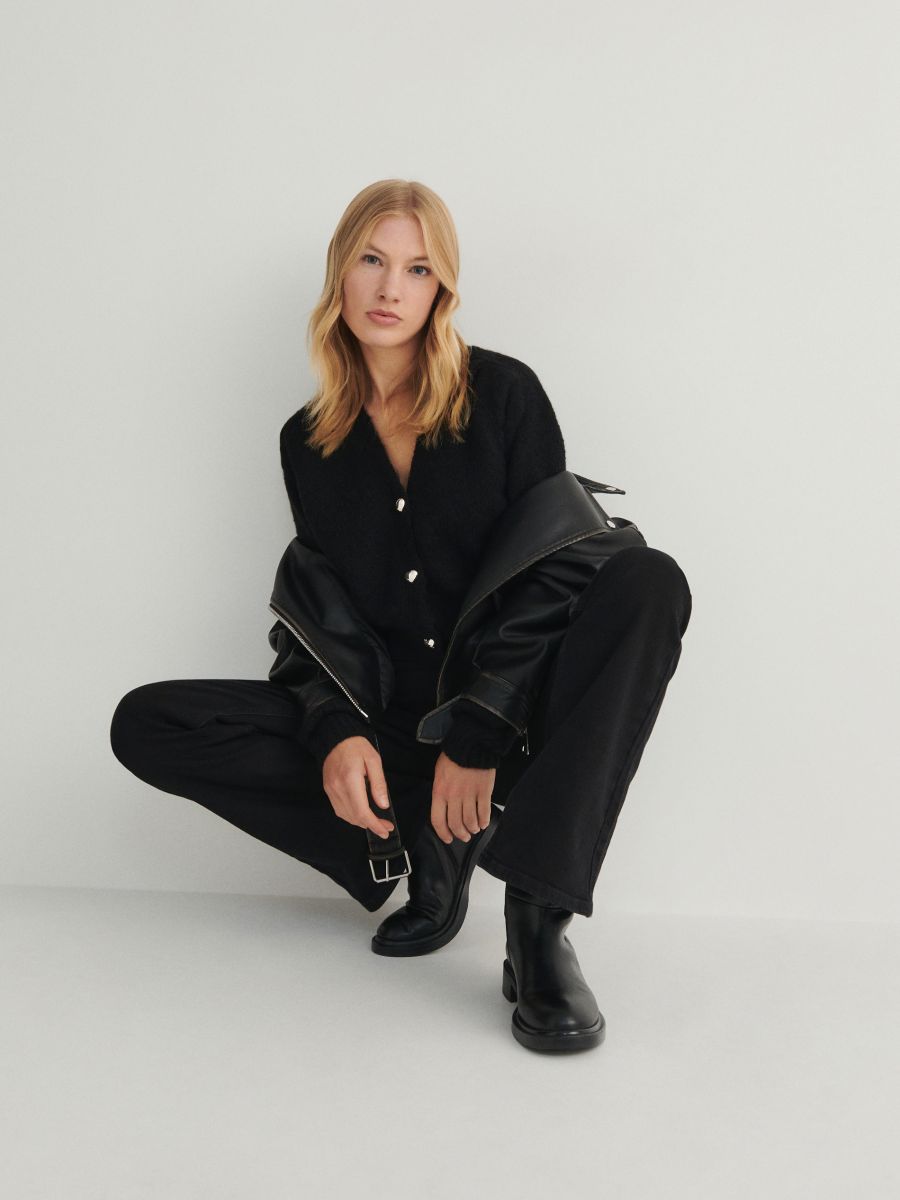 Jumper with decorative buttons - black - RESERVED - 2