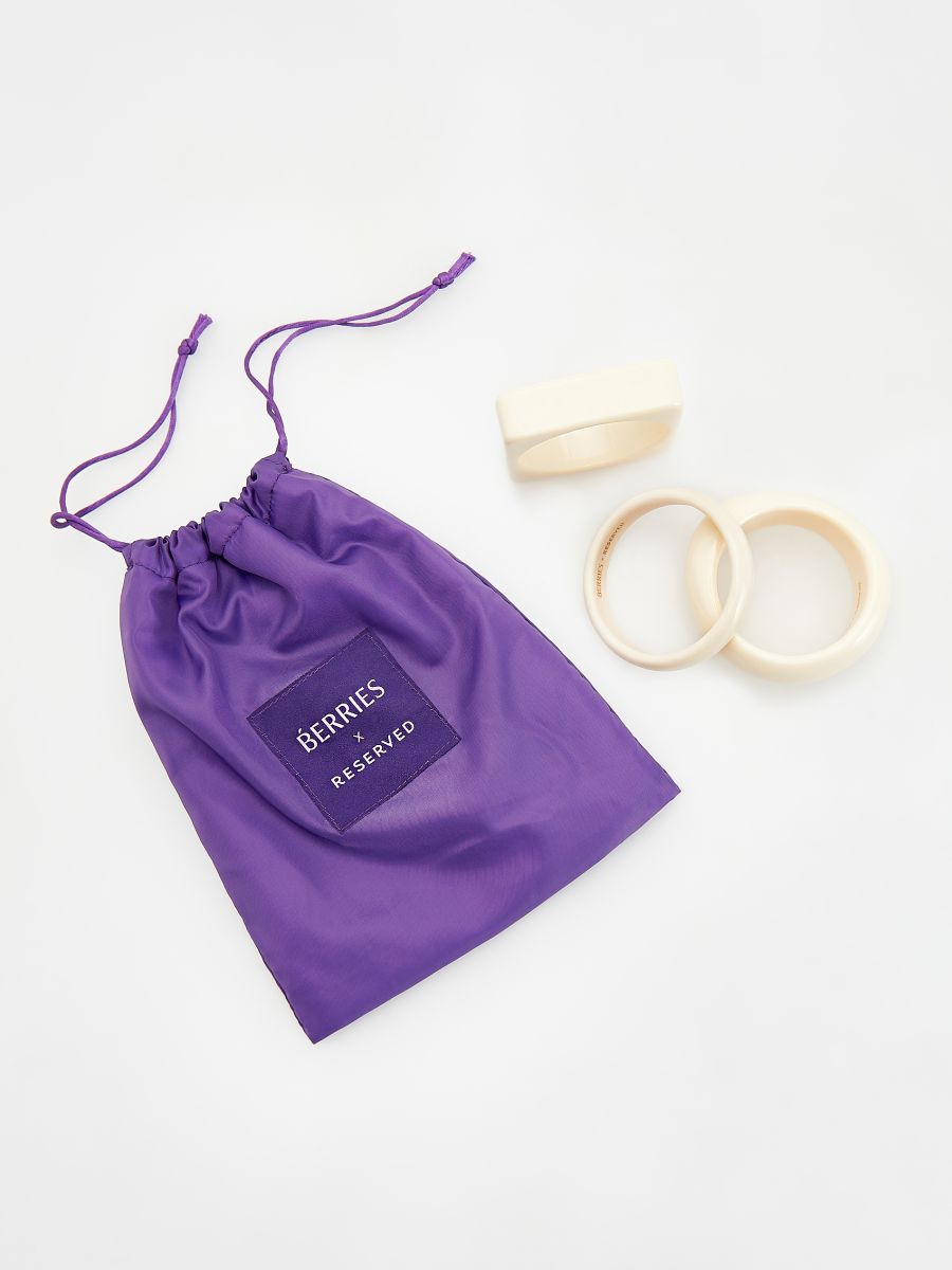Geometric bracelets set - cream - RESERVED - 3